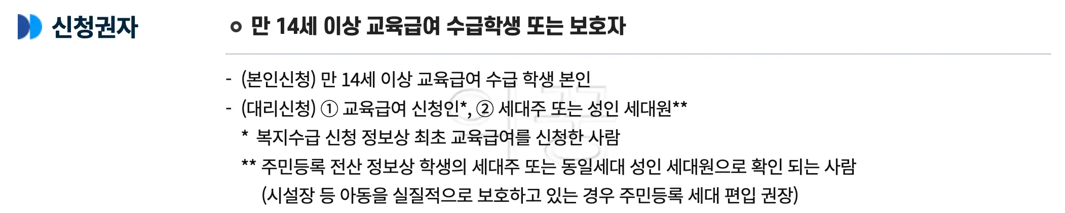 교육급여 바우처 신청대상