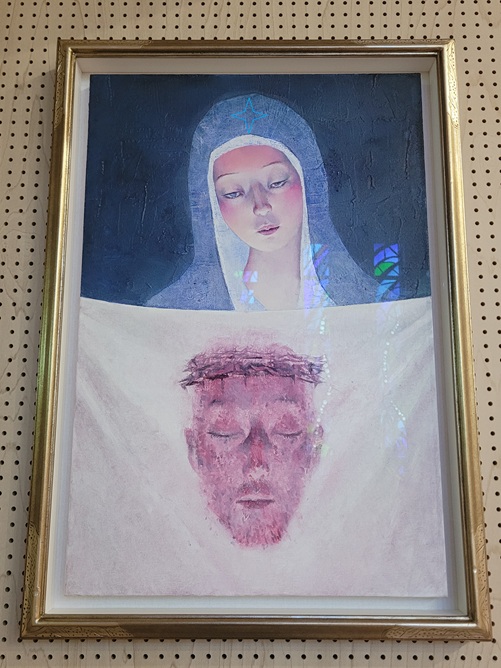 서울 항동성당 안에 있는 베로니카 성녀 그림입니다.