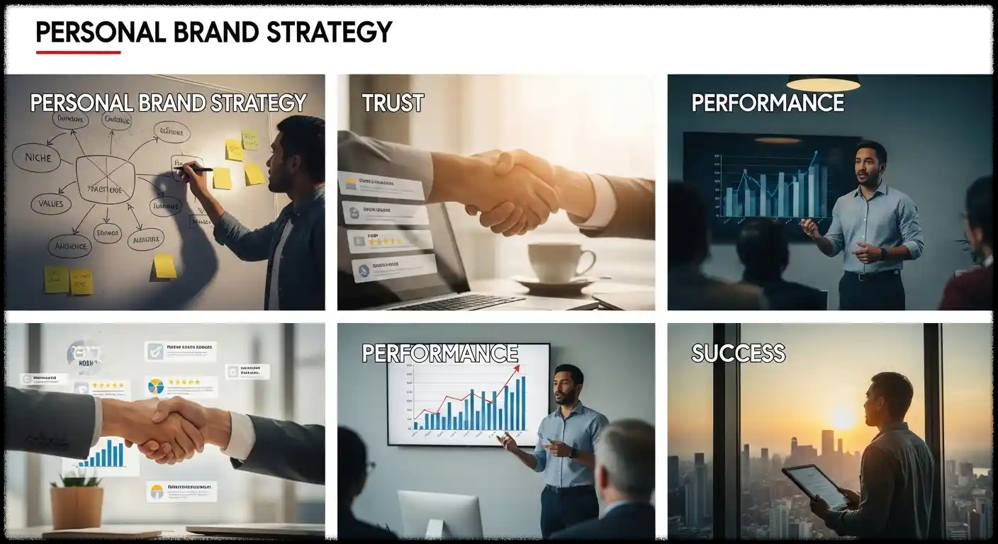 <img src="personal_brand_strategy_trust_performance_success.webp" alt="개인 브랜드 전략은 허상 지표를 넘어 고객 문제 해결과 신뢰 구축을 통해 성과를 관리하고 시장에서 자리매김하는 과정을 보여주는 이미지 입니다">