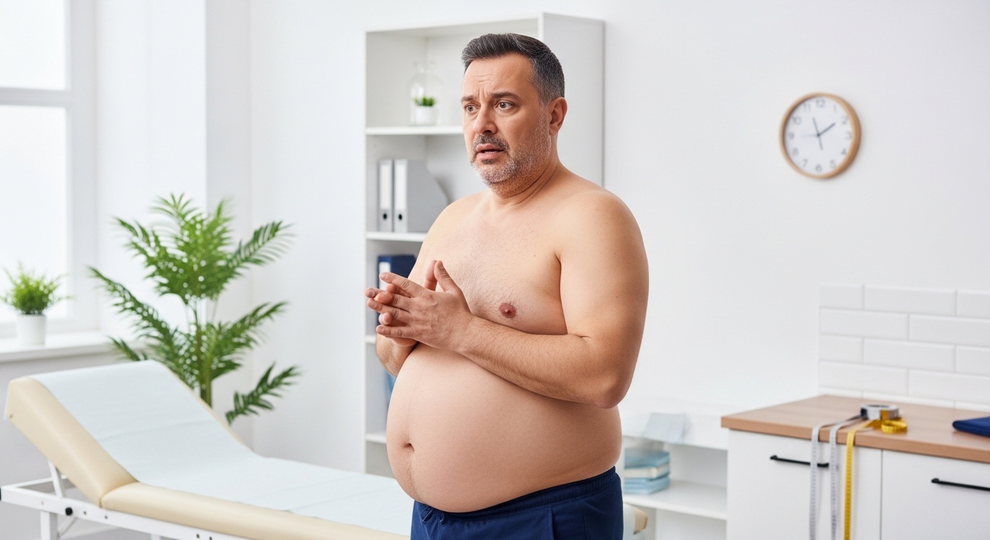 내장 지방을 갖고 있는 사람