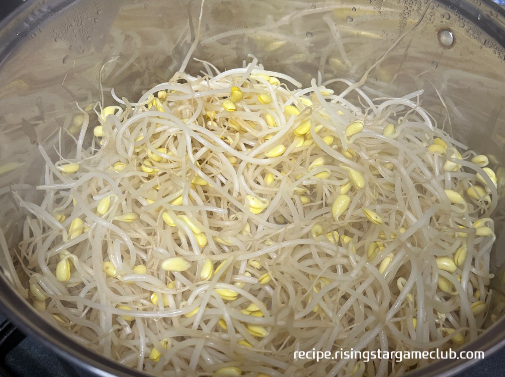 삶아진 콩나물