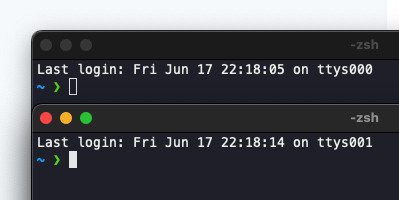 터미널--두개-실행