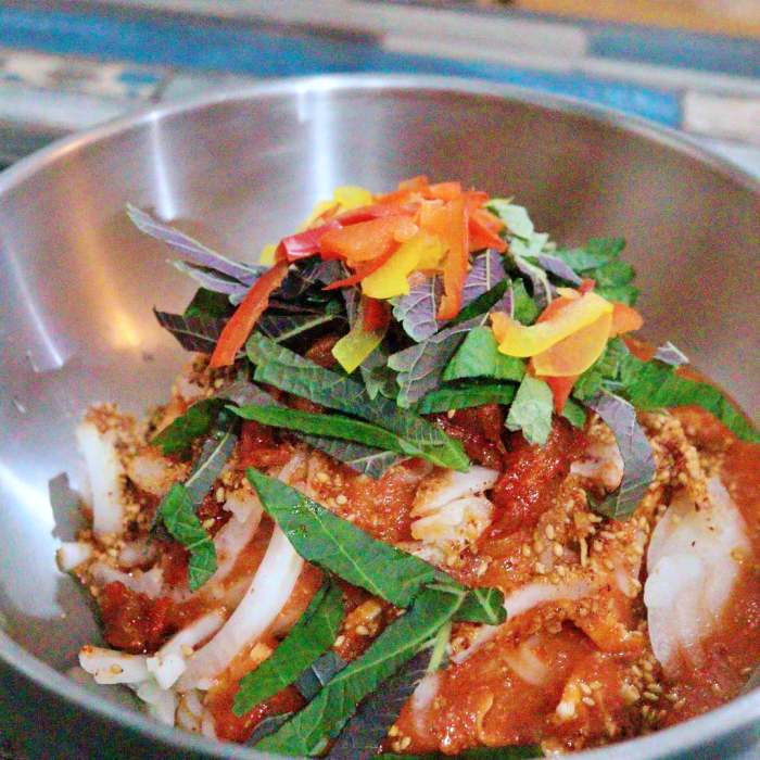가오리회 비빔국수 멸치 육수 잔치국수 물국수 단호박 비빔국수 양산 호포 맛집 추천 생방송투데이 고수뎐