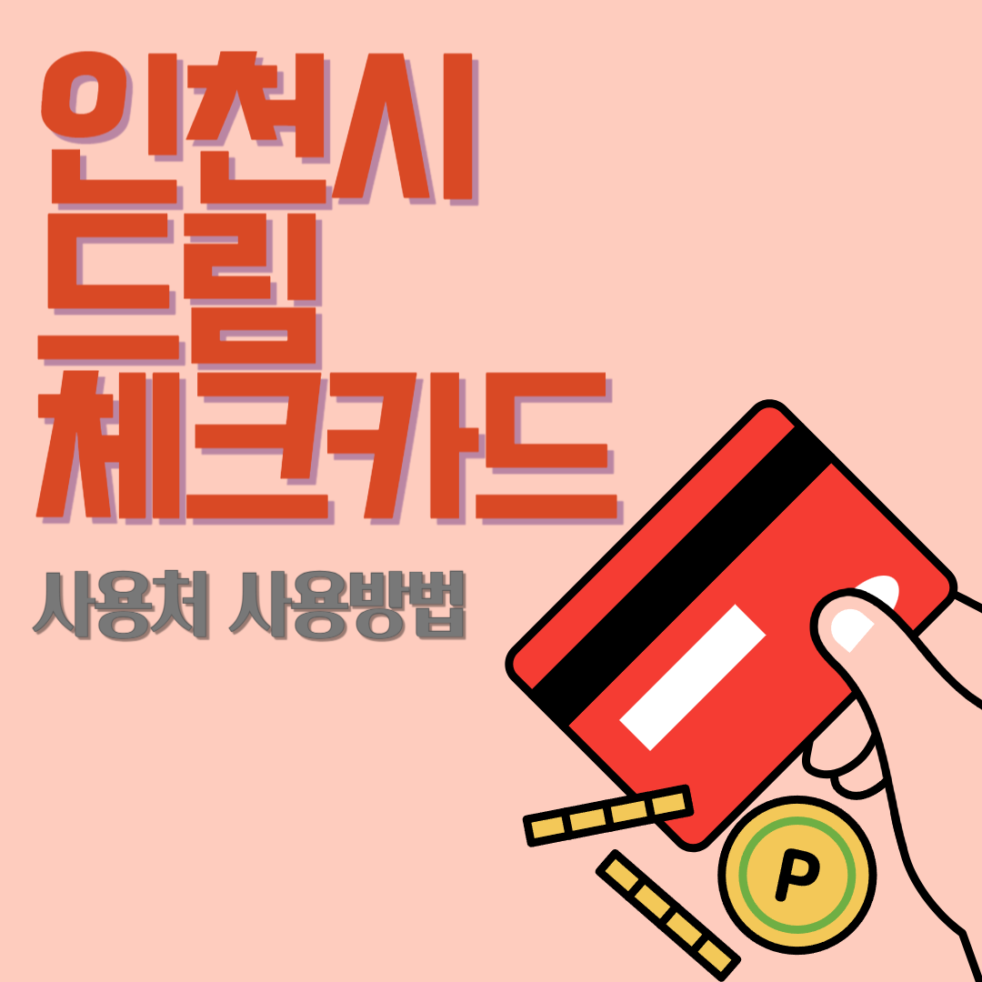 인천시 드림 체크카드 사용처 사용방법