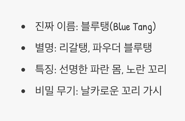 도리의 진짜 이름&amp;#44; 블루탱