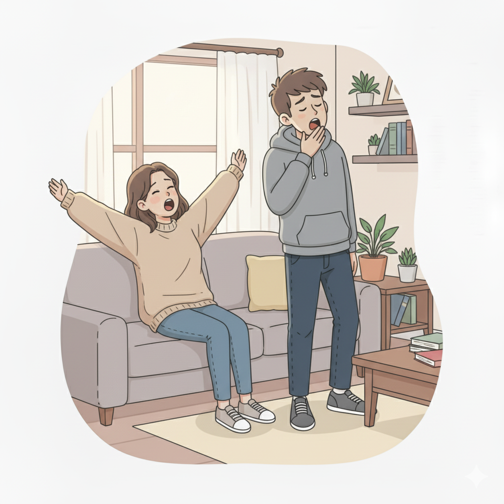 하품의 전염과 뇌 과학: 뇌 온도 조절과 거울 뉴런의 사회적 공감