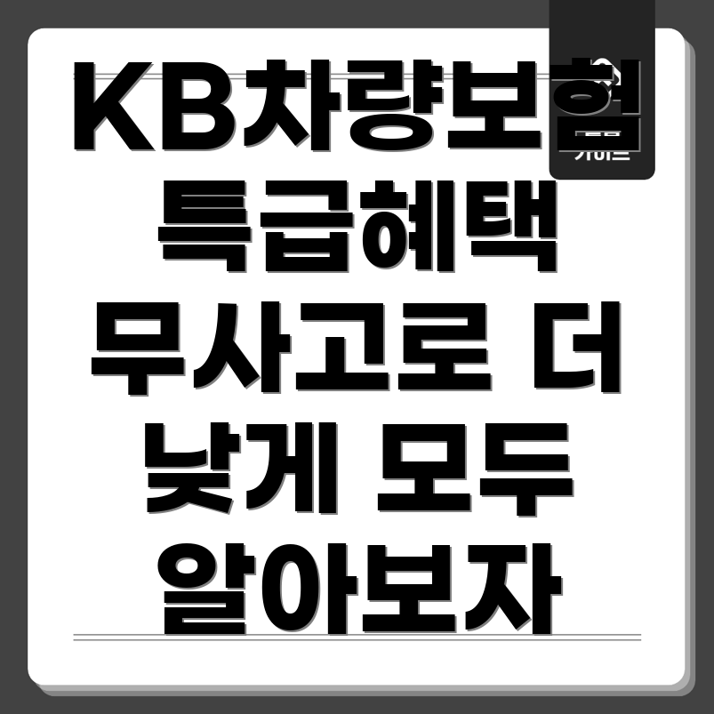 KB 법인차량보험 무사고 할인