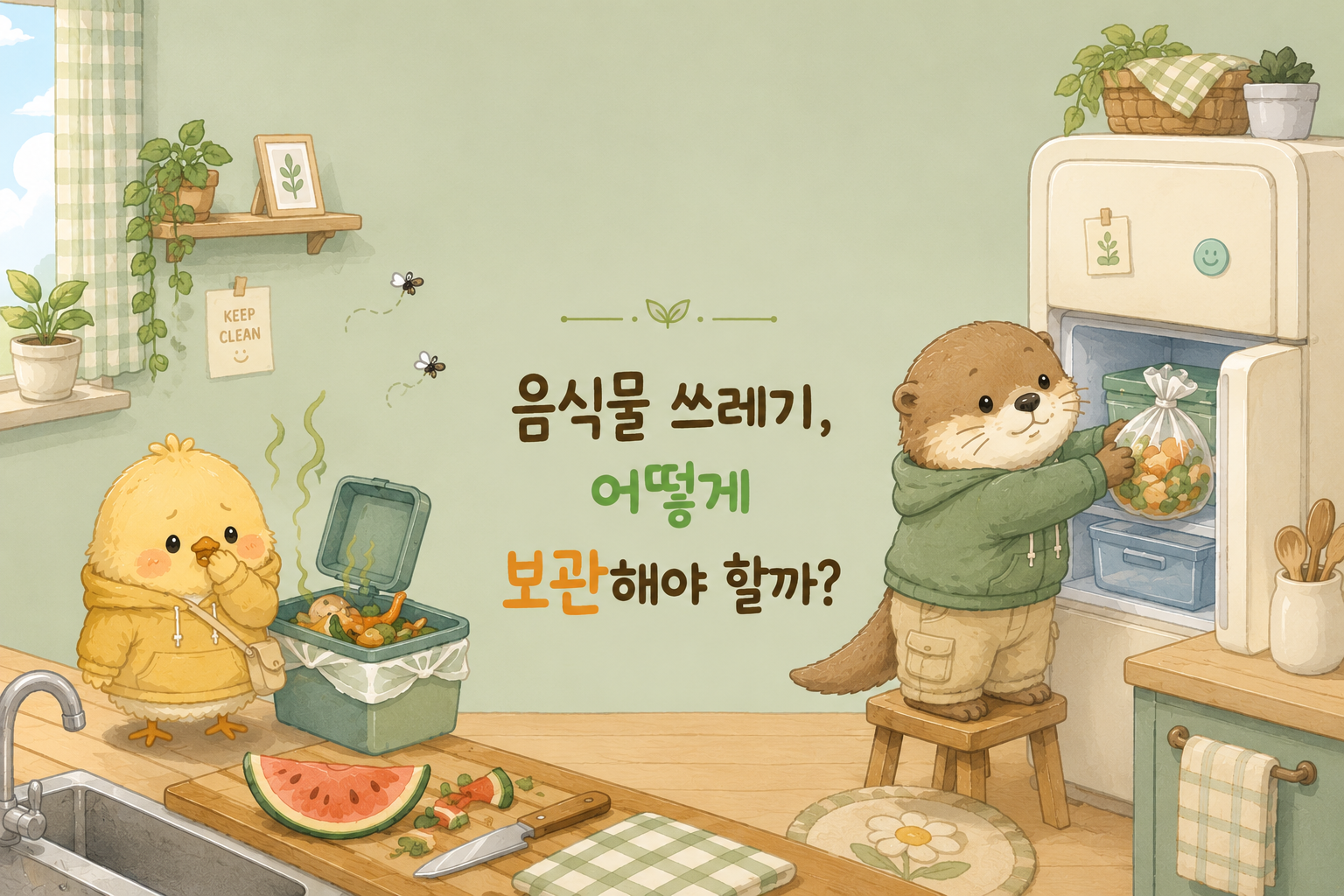 음식물 쓰레기 보관하는 방법을 정리한 글