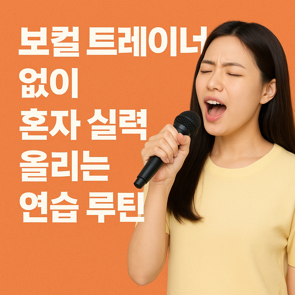 보컬 트레이너 없이 혼자 실력 올리는 연습 루틴 관련 사진