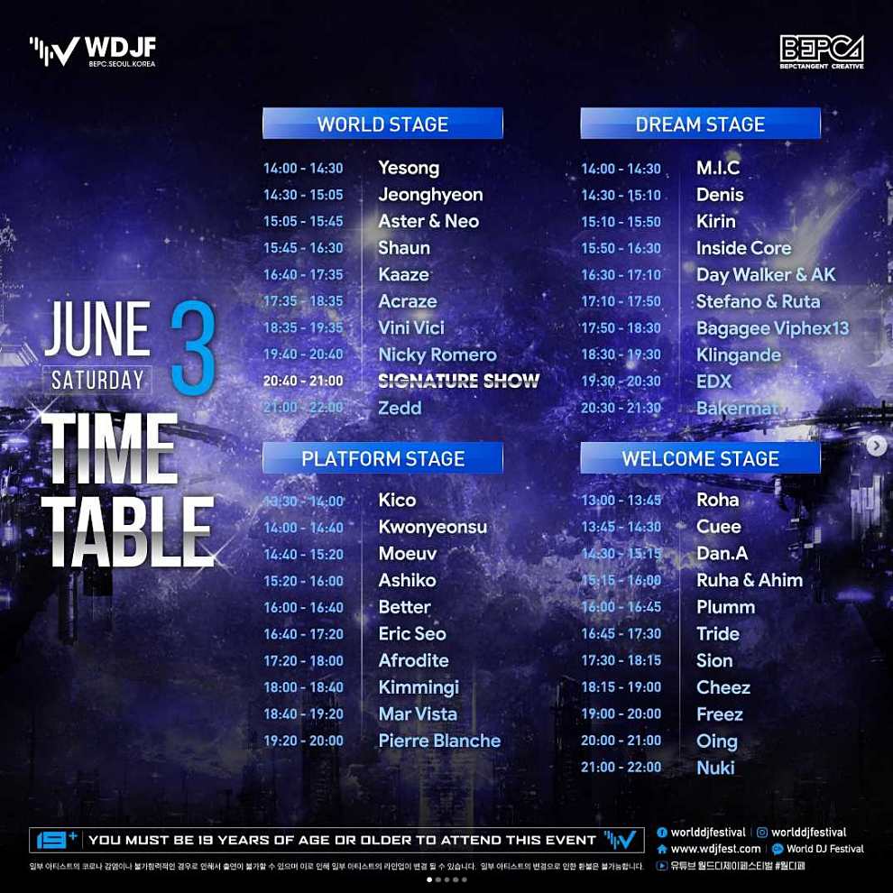 2023 월드 디제이 페스티벌 과천 출연진