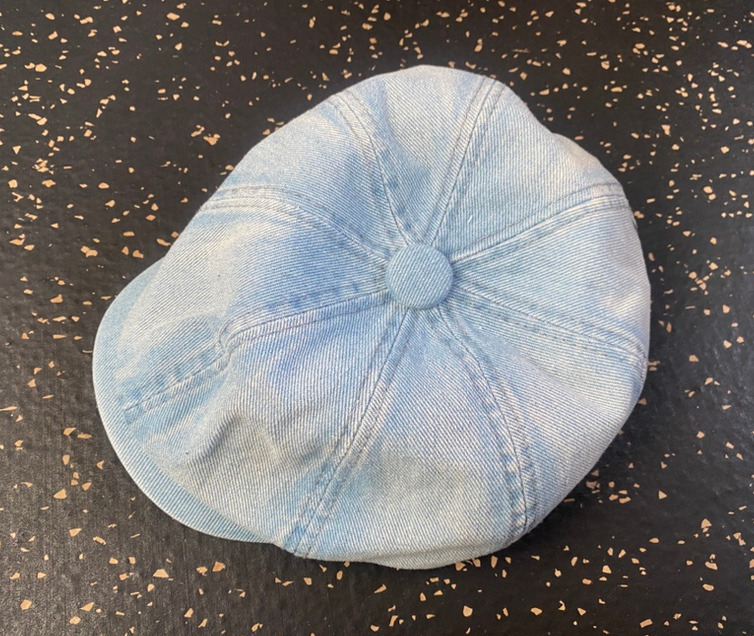 유니버셜 케미스트리 베레모 스톤워싱 데님 헌팅캡 Washing Light Denim Banding Huntingcap