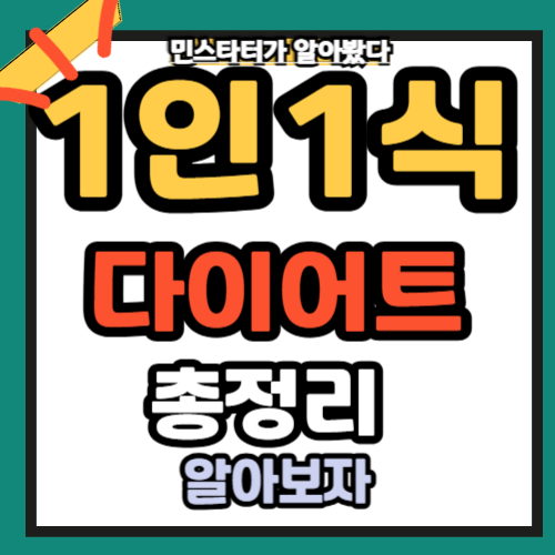 1인 1식 다이어트 하는 방법 부작용 3가지 총정리