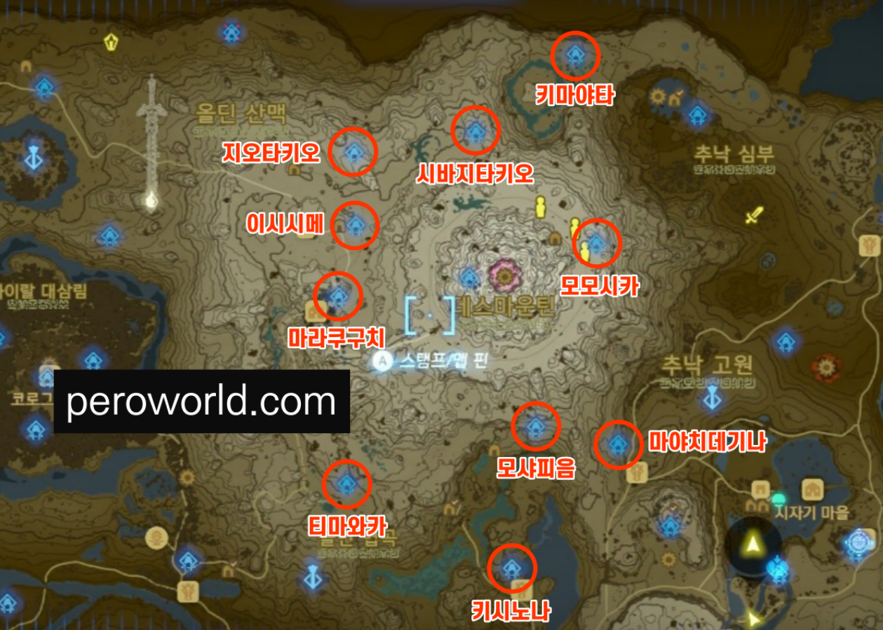 올딘 협곡 모든 사당