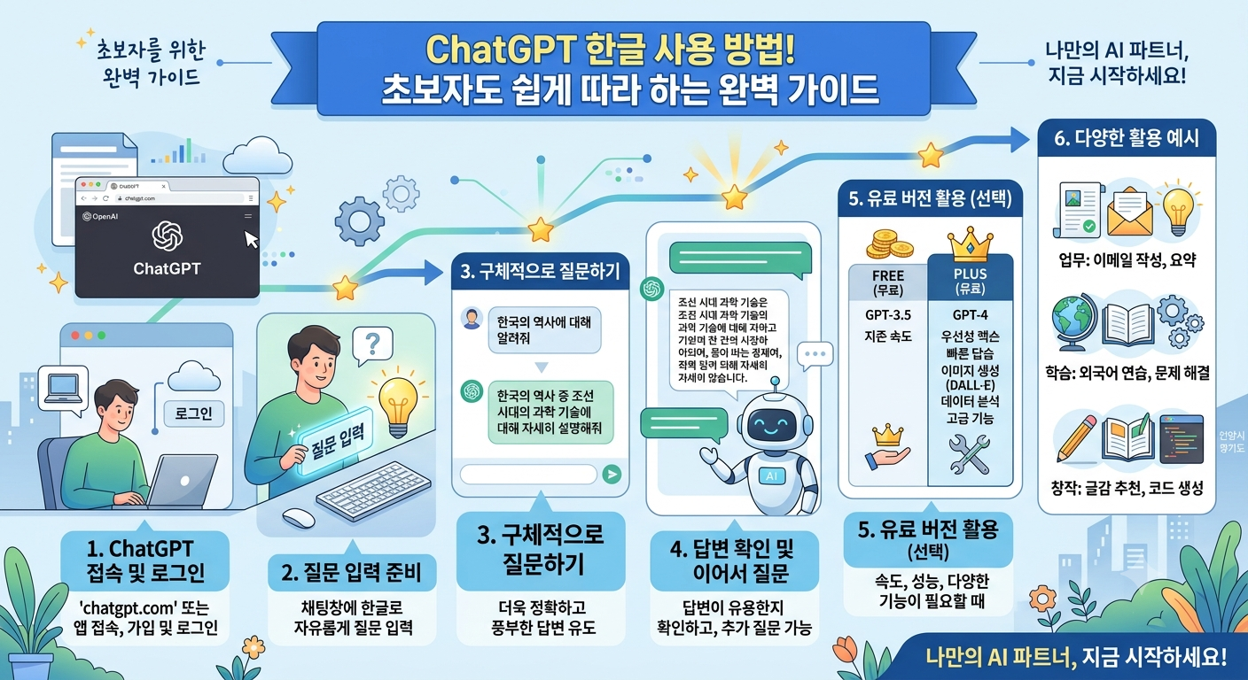 이미지 설명: ChatGPT 한글 사용 방법! 초보자도 쉽게 따라하는 완벽 가이드