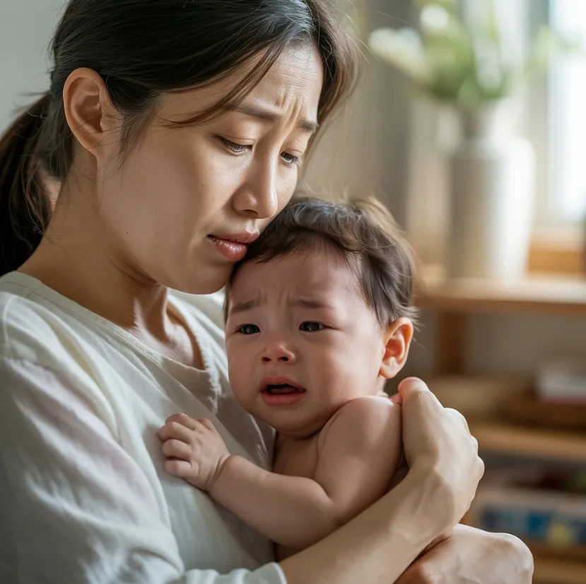 아기 중이염 증상 이미지