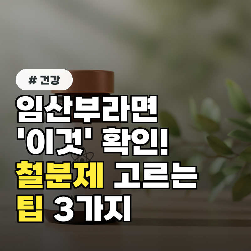 임산부라면 '이것' 확인! 실패 없는 철분제 고르는 팁 3가지