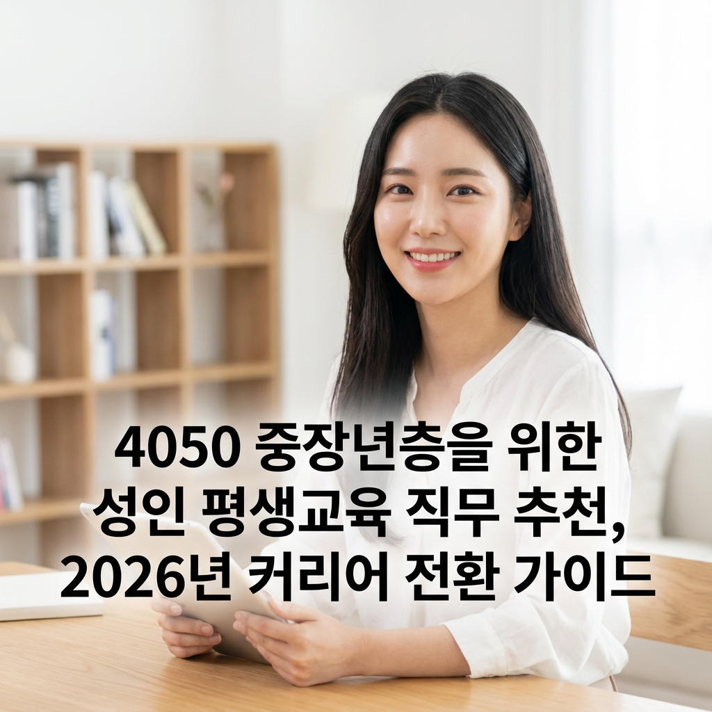 4050 중장년층을 위한 성인 평생교육 직무 추천 ｜ 2026년 커리어 전환 가이드