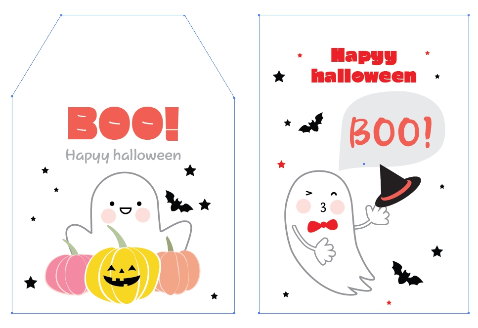 사각형 할로윈 라벨