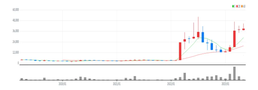 카나리아바이오 월봉