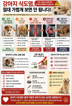 강아지 식도염 방치하면 생기는 일 (충격 결과,식도협착,흡인성폐렴,영양실조와탈수)