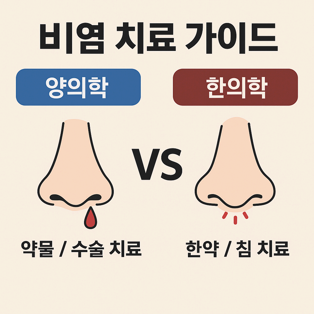 비염, 양의학 vs 한의학 치료 방법 &amp; 비용 정리
