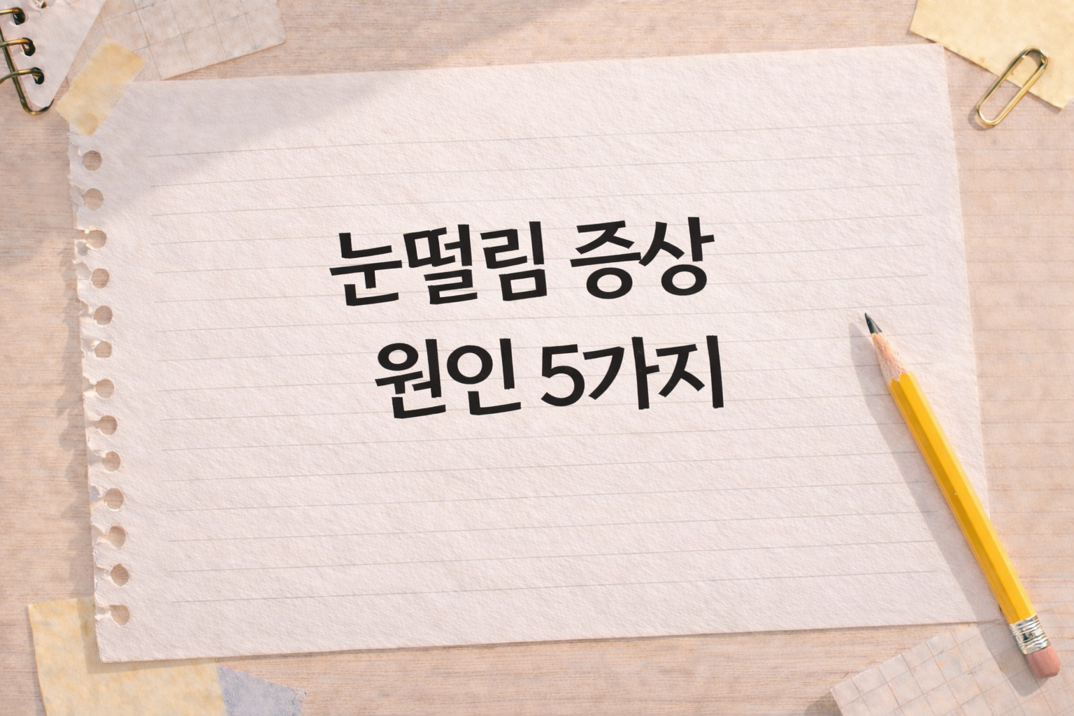 눈떨림 증상 원인 5가지