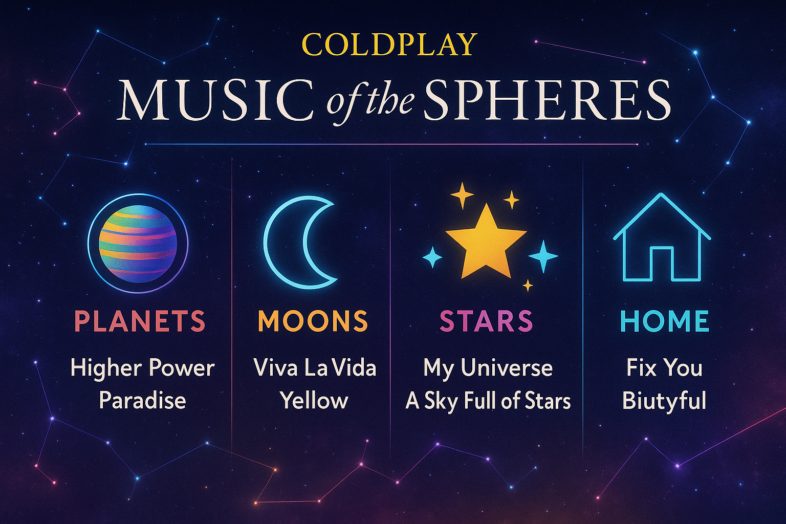 cold play 콜드 플레이 공연 컨셉트