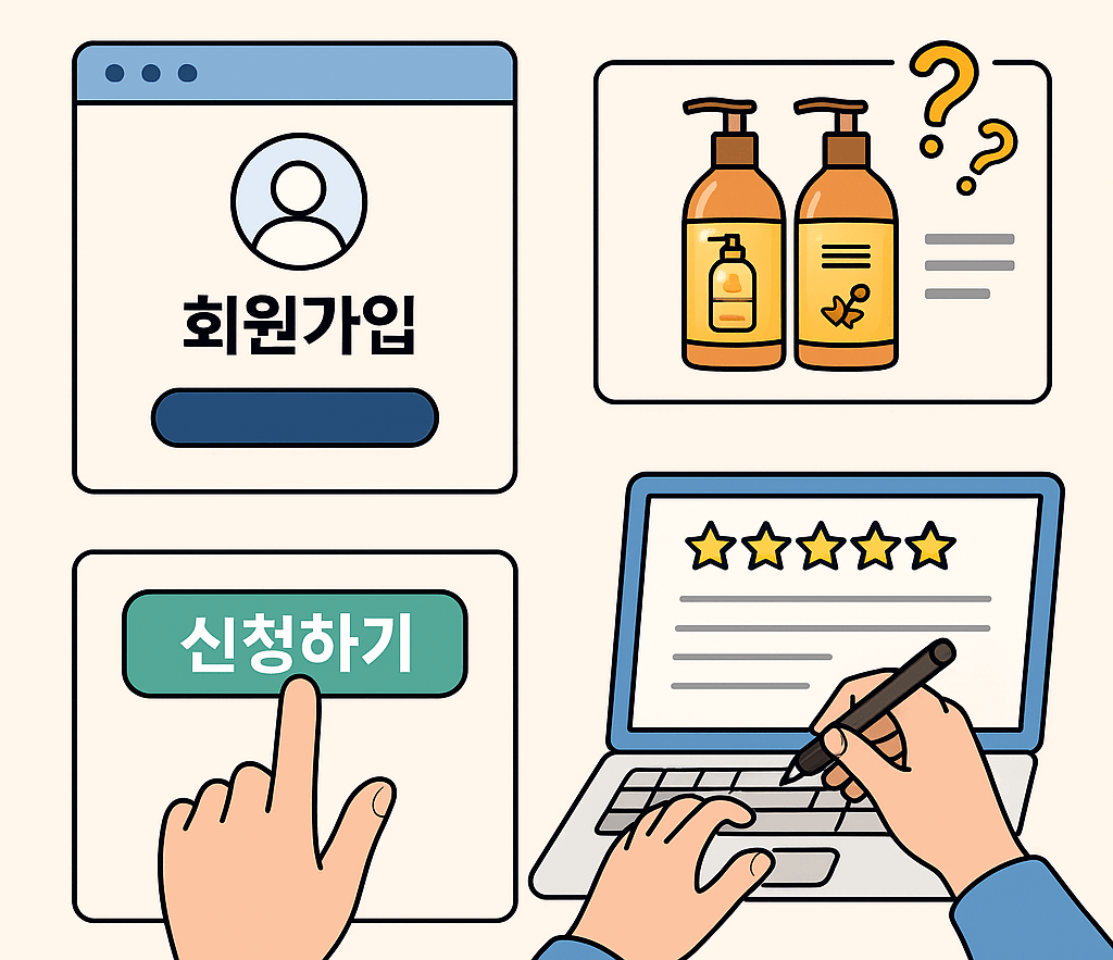 체험단 신청 일러스트