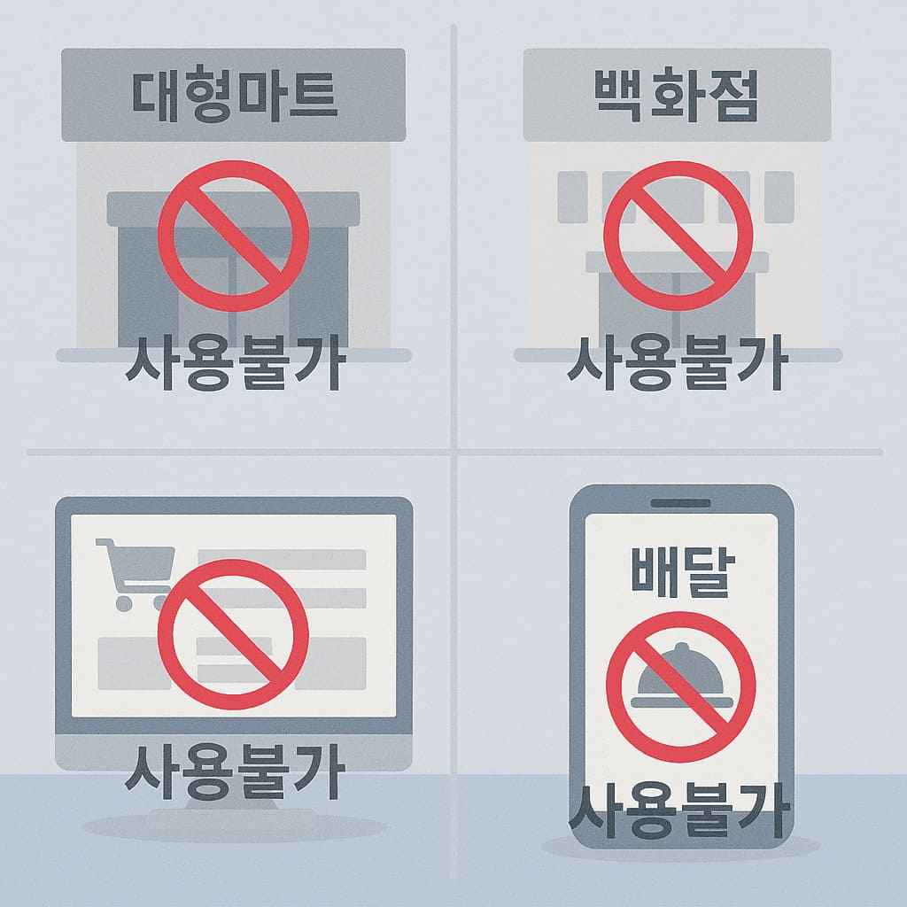 사용불가 장소 안내 이미지