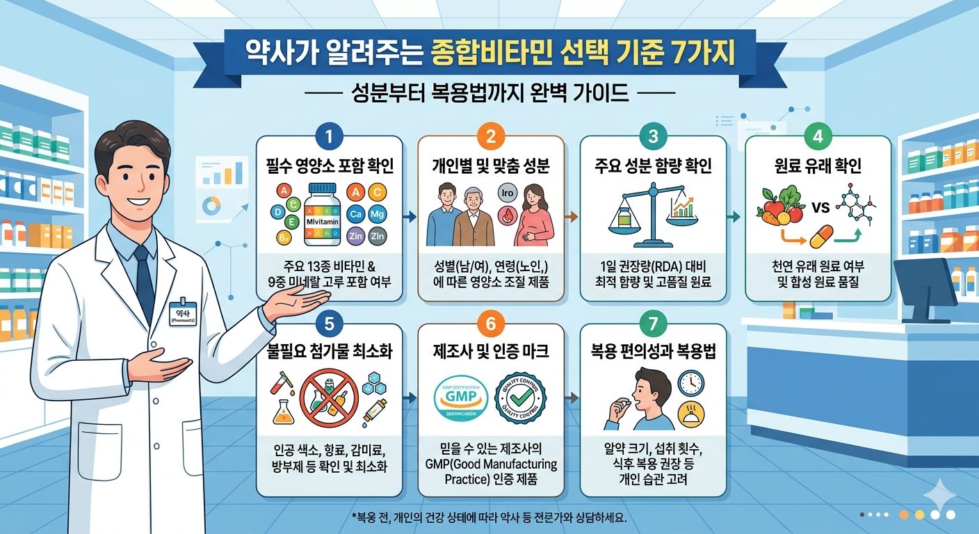 약사가 알려주는 종합비타민 선택 기준 7가지