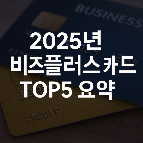 2025년 비즈플러스카드 TOP5