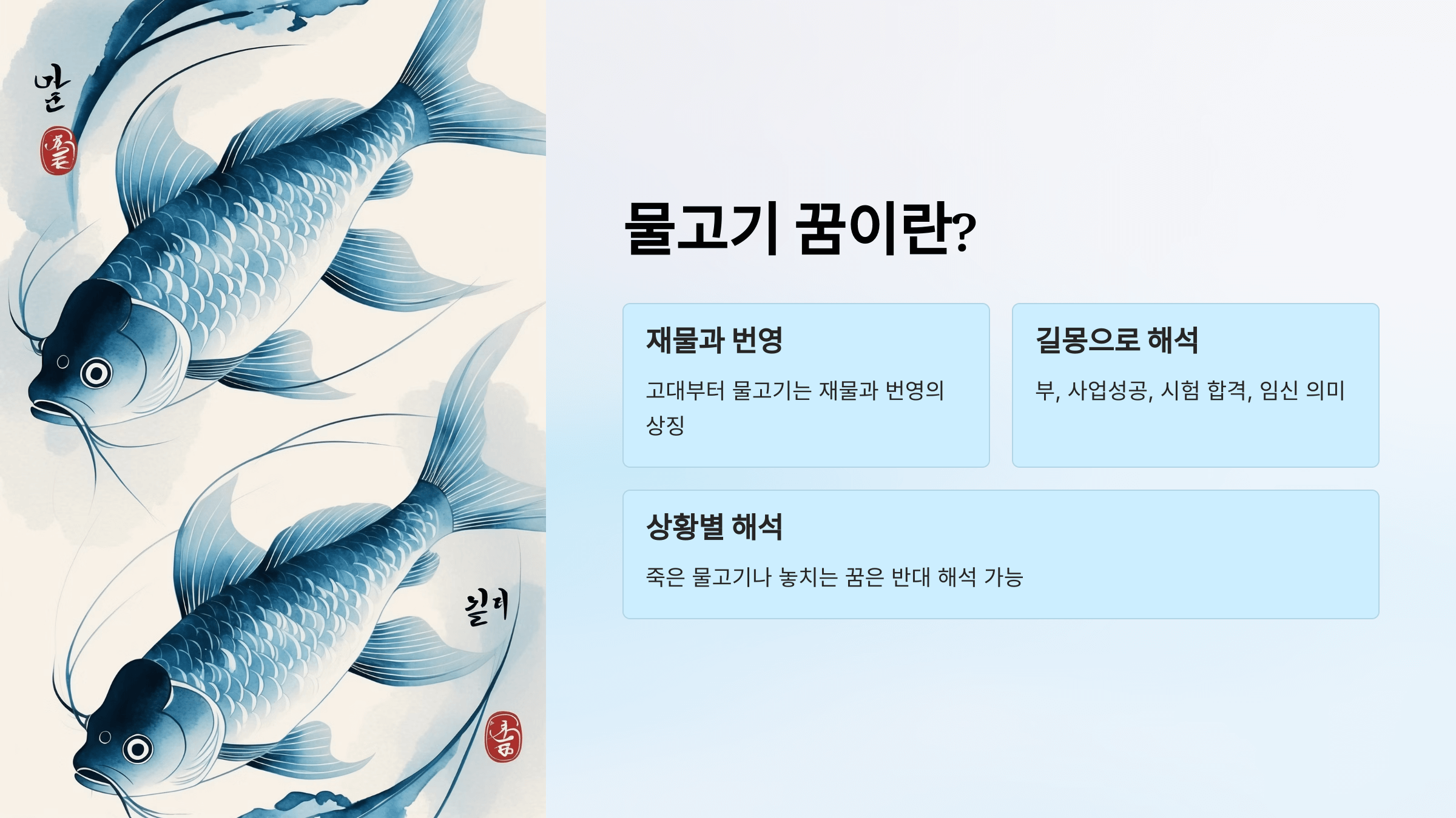 물고기 사진입니다.