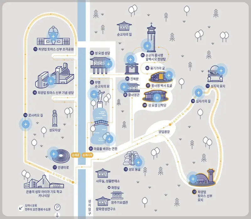 배론성지 안내도