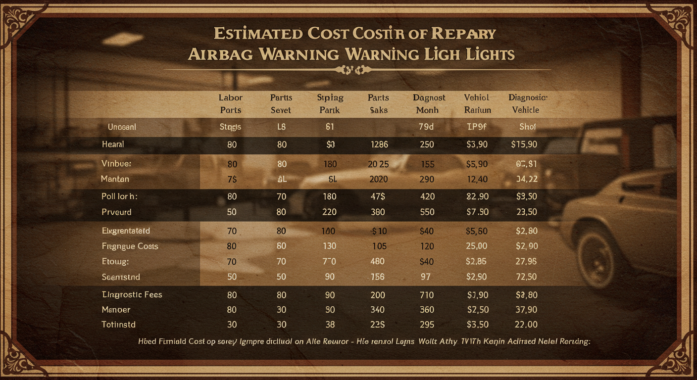 에어백 경고등 수리 시 예상 비용#3
