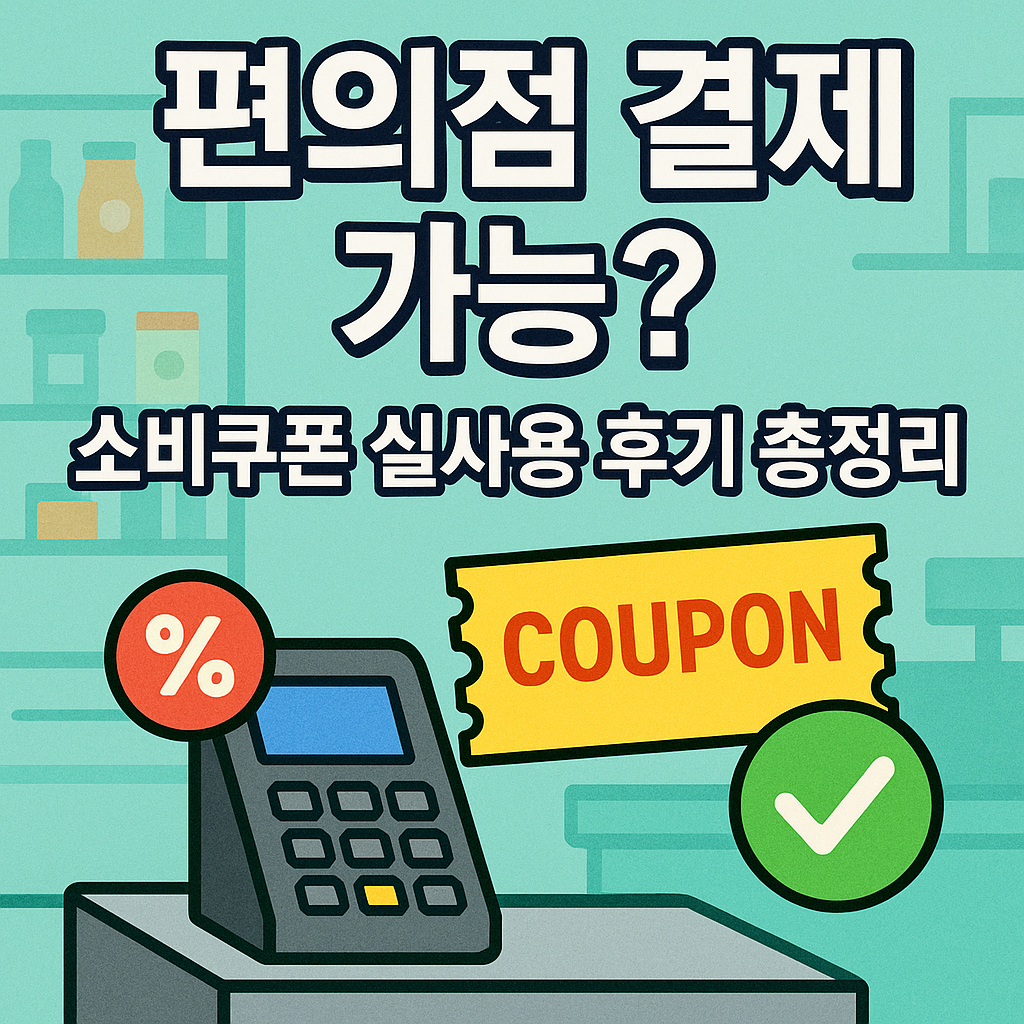 소비쿠폰으로 편의점 결제 가능할까? 실사용 후기 총정리