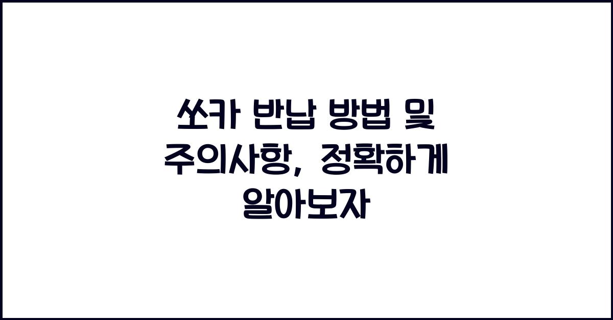 쏘카 반납 방법