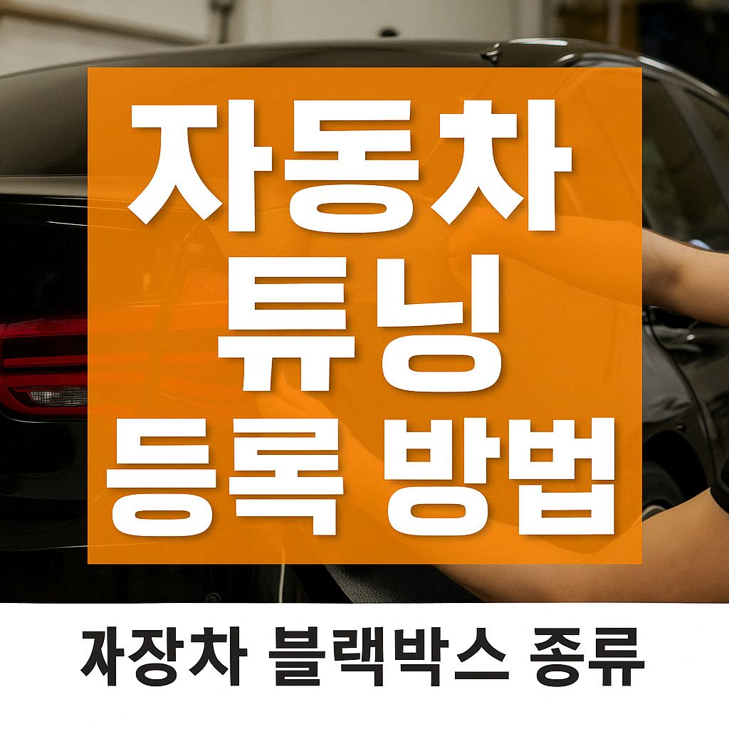 자동차 튜닝 등록하는 사람