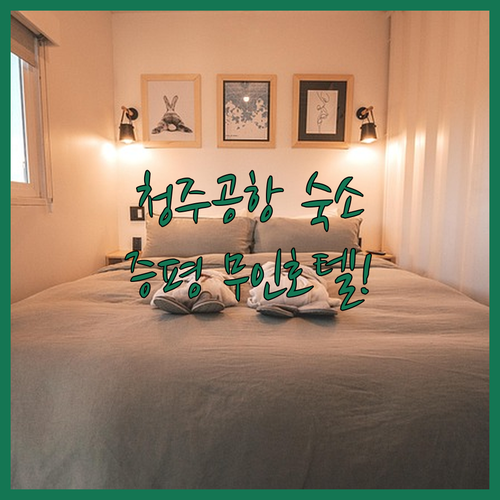청주공항 근처 숙소 추천 및 증평 무..