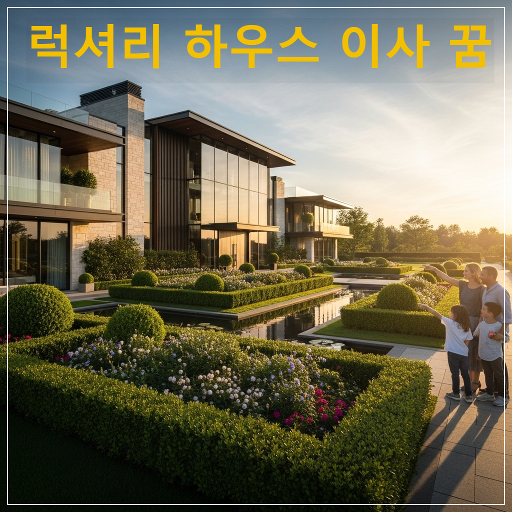 드넓은 통유리창 너머로 아름다운 도시 전망이 펼쳐지고, 세련된 대리석 가구와 은은한 조명이 어우러진 럭셔리한 거실을 바라보는 현대적인 한국인 남성의 뒷모습