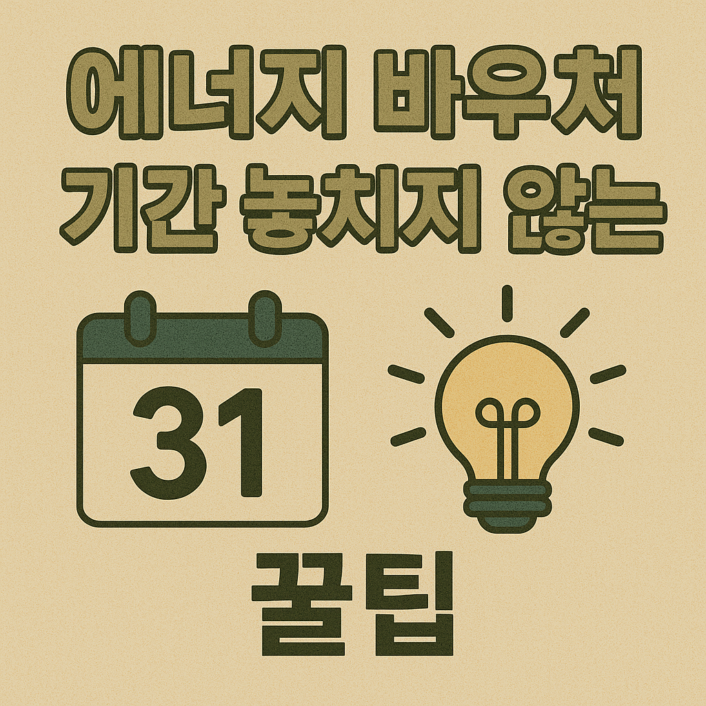 에너지 바우처 기간 놓치지 않은 꿀팁