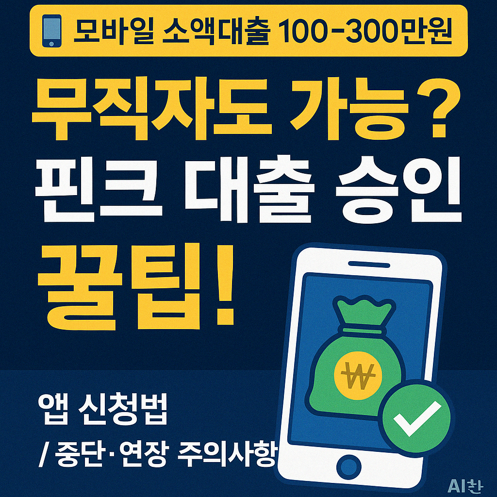 핀크 비상금 대출 후기부터 거절&middot;중단 사유까지 총정리!