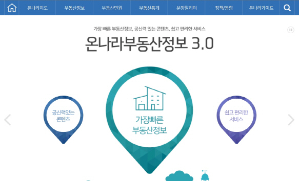 온나라 부동산정보 홈페이지 seereal.lh.or.kr