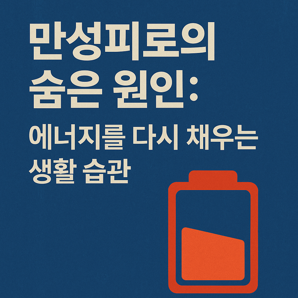 만성피로의 숨은 원인 에너지를 다시 채우는 생활 습관