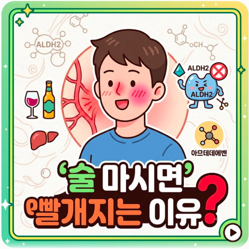 술을 마시면 얼굴이 빨개지는 이유