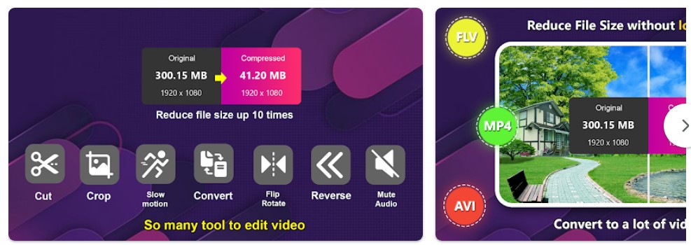 비디오 압축앱 기능