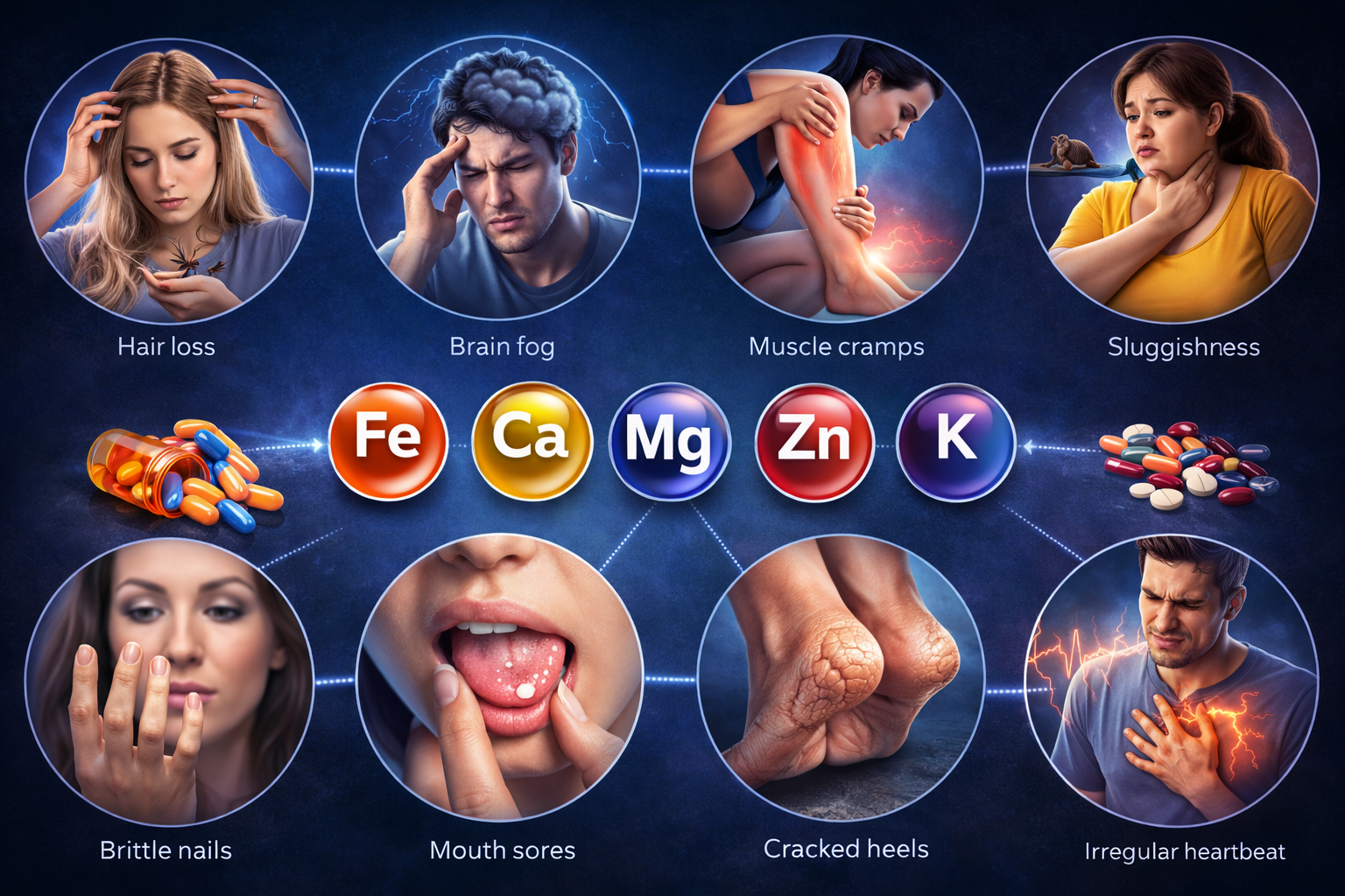 미네랄이 부족하면 나타나는 증상