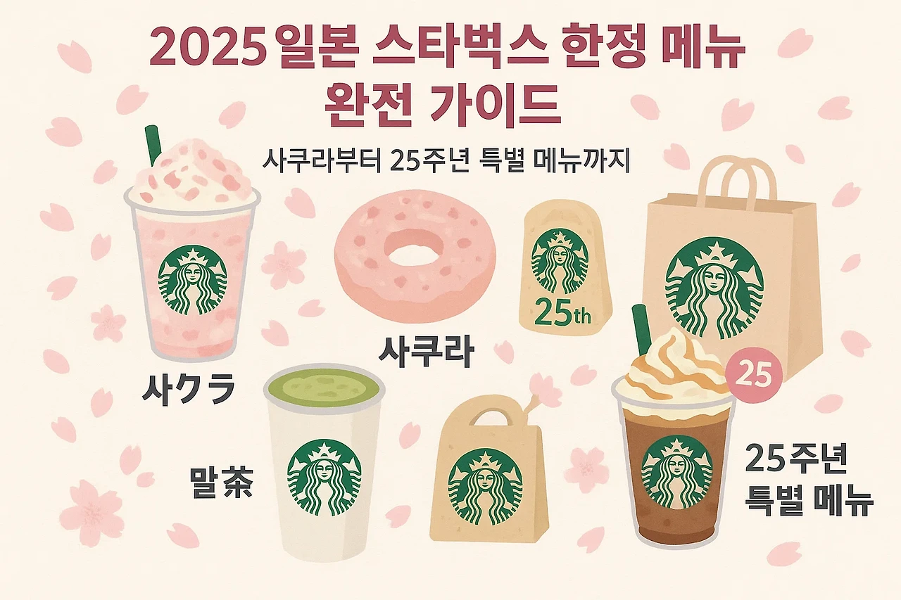 2025 일본 스타벅스 한정 메뉴 이미지