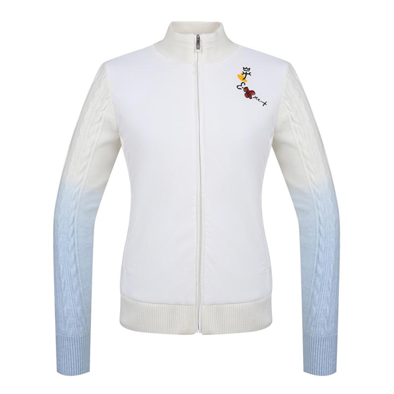 까스텔바작 여성 하이브리드 니트 집업 가디건 BGAWSJ703WH