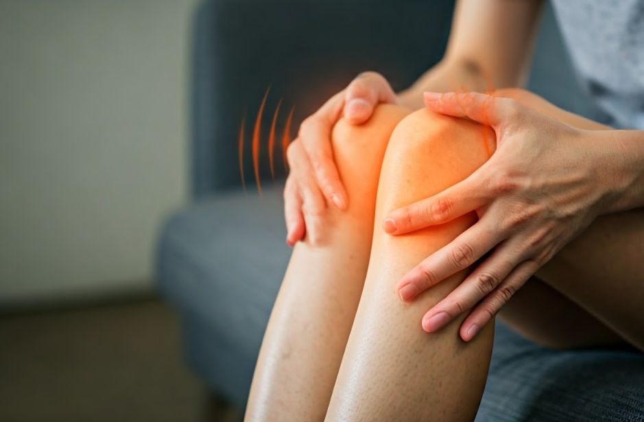 무릎이 시큰거림을 표현하는 이미지