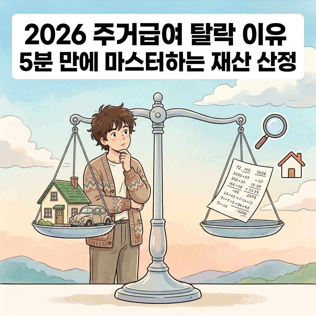 2026년 주거급여 탈락 사유 및 재산 소득 환산율 가이드